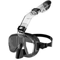 หน้ากากดำน้ำ Anti-Fog Snorkel Set With Full Dry Top System For Free Swimming Professional Snorkeling Gear Kids