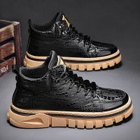 【CW】 Damyuan Non-Leather Shoes Men Comfortable Sneakers Men Waterproof Non-Slip Outdoor Casual Shoes Tooling Motorcycle Boots 39-44