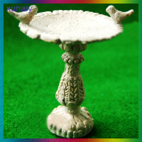 xuhaiy 1:12ตุ๊กตาบ้าน Miniature Fairy Garden เฟอร์นิเจอร์เรซิ่น BIRD bath Fountain Decor