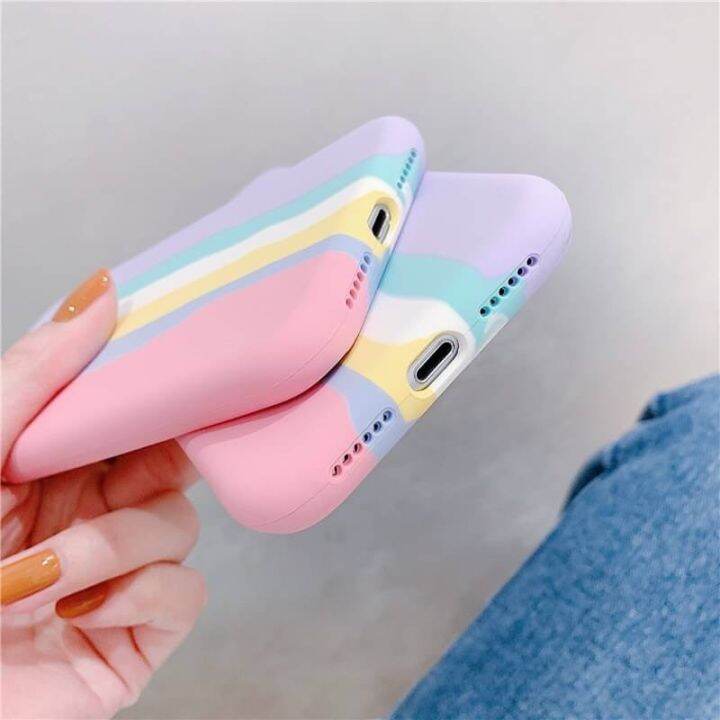 เคสรุ้ง-ออปโป้-oppo-reno5-f7-f5-f11pro-a3s-reno4-4g-a92-a93-a53-2020-a52020-a92020-reno2f-f9-a5s-a12-oppoa7-a15ซิลิโคน