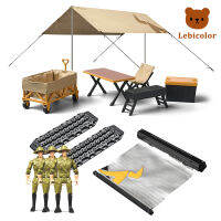 เครื่องประดับตั้งแคมป์จำลอง MN-85K แบบกันสาดด้านข้างเต็นท์ตั้งแคมป์ทรายบันไดโต๊ะเก้าอี้ตกแต่งเข้ากันได้กับรถ RC 1/12เดือน MN98 D90 MN99S MN86 MN78 MN128