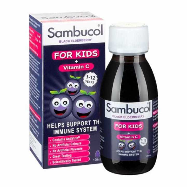 Sambucol Black Elderberry for Kids + Vitamin C (120ml)