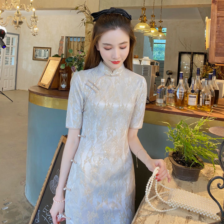 2021ใหม่ลูกไม้ชุด-cheongsam-ที่ดีขึ้นเด็กสาวชุดแต่งงานจีนเจ้าสาวขนมปังชุด