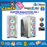 ?TSUNAMI HUNTER EAGLE EYES 210-1 (WHITE) ?มีพัดลมขนาด 120mm ?ให้ด้านหน้า 3 ตัว โครงสร้างเคส? แข็งแรง ทนทาน