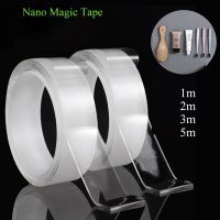 ♟ﺴ 1/2/3/5m Nano Tape Reusable Double-Sided Adhesive Nano Traceless Tape Transparent Waterproof Wall Anti Slip Tape