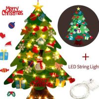 {Decwork}Felt Christmas Tree Montessori Christmas Tree Christmas Felt Tree สำหรับเด็กวัยหัดเดิน21ชิ้นเครื่องประดับที่ถอดออกได้สำหรับ Christma