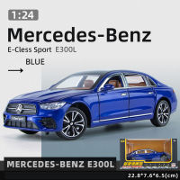 เข้ากันได้สำหรับ Mercedes-Benz E300 1:24จำลองดึงกลับรถของเล่นรุ่นที่มีแสงเสียงสำหรับแฟนๆคอลเลกชัน【fast】