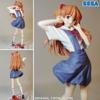 Model โมเดล งานแท้ 100% Sega Neon Genesis Evangelion อีวานเกเลียน มหาสงครามวันพิพากษา Soryu Asuka Langley โซริว อาสึกะ แลงเลย์ ชุดนักเรียน Ver Original from Japan ฟิกเกอร์