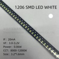 1206 SMD LED Red Yellow Green White Blue Orange Pink Ice Blue 3216 light emitting diode 100pcs/lotElectrical Circuitry Parts