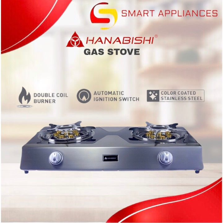 Hanabishi Double Burner Gas Stove GSDB1000 Stainless Top by Smart ...