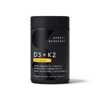 วิตามินเค วิตามินดี Sports Research, Vitamin K2 + D3, 60 Veggie Softgels เค2 ดี3