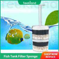 Teekland พิพิธภัณฑ์สัตว์น้ำ FishTank ชีวเคมีมุมกรองฟองน้ำอุปกรณ์อากาศขับเคลื่อนมินิหลายชั้นมุมกรองนำมาใช้ใหม่ใต้น้ำ