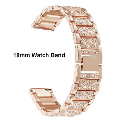 Metal Watch Band for Fossil Womens Gen 5E 42mm / Womens Gen 6 Gen4 Sport Bracelet Bling Quick Release 18mm Wristband Strap Health Accessories