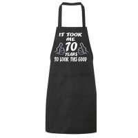 Novelty Apron 70 years old 70th Birthday BBQ party decoration brother dad Husband Christmas new Year Fathers day present gift