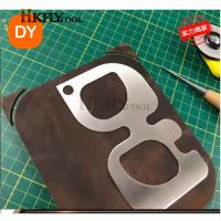 DIY leather gauge round angle ruler proofing layout template steel natural color metal material R rule Measuring Tools