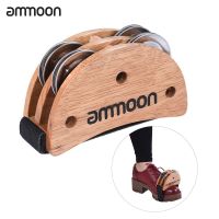 Ammoon ไม้ตีกลองกล่อง Cajon ทรงรีสำหรับมือมือเครื่องกระทบ Burlywood อุปกรณ์เสริมสำหรับเท้า Jingle Tambourine