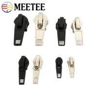 ❀◐ 10/20/50pcs Meetee 3 5 8 10 Zipper Sliders for Nylon Zips Auto Lock Zippers Trousers Clothes Replace Kits Automatic Zip Head