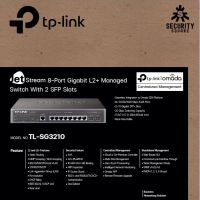 TP-LINK TL-SG3210 JetStream 8-Port Gigabit L2 Managed Switch with 2 SFP Slots