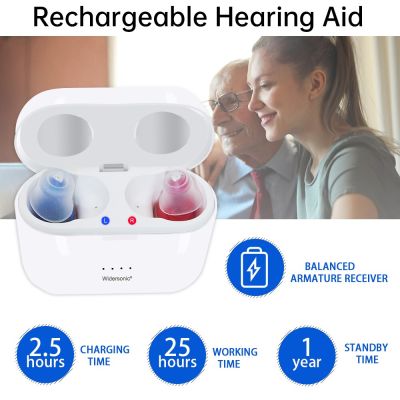 ZZOOI Rechargeable Hearing Aid Portable Sound Amplifier V30 Adjustable Hearing Aid Exquisite Hearing Audifonos