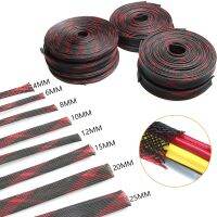 【cw】 10M 8 Types Insulation Red amp;Black Braided Sleeve Expandable Cable Sleeves 2/4/6/8/10/12/15/20/25 mm Wire Cables Protection ！