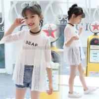 Baby Toddler Girls White Blouse Cardigan Children Outerwear Summer Lace Sun Protection Shirt Kids Coats Jack Clothes