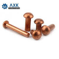 5030Pcs GB867 M5*L Copper Rivet Pan Head Solid Rivets Brass Half Round Solid Rivet Cap Nail 6-40mm Length 5mm Diameter