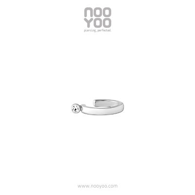 NooYoo ต่างหูสำหรับผิวแพ้ง่าย Ear Cuff Single Side Bezel Surgical Steel