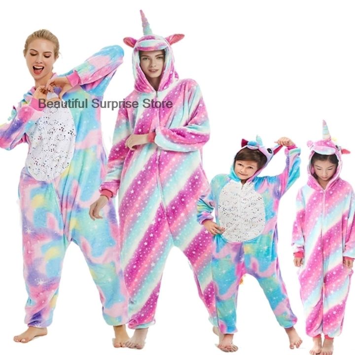 kigurumis-onesie-anime-unicorn-jumpsuit-pajama-pink-blue-animal-outfit-women-men-party-suit-winter-children-overall