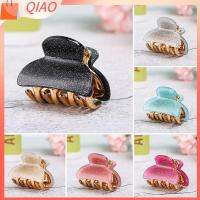 QIAO Barrette คลิปผมอะคริลิ อะคริลิค สีลูกอมสี ที่หนีบกรงเล็บผม น่ารักน่ารักๆ เครื่องมือจัดแต่งทรงผม ผู้หญิงผู้หญิงผู้หญิง