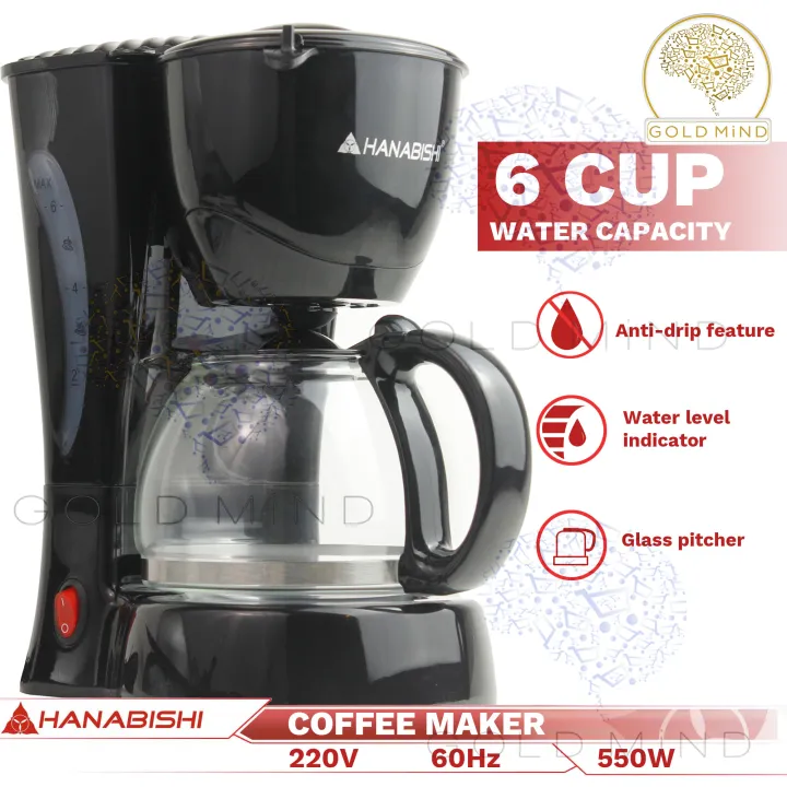 Hanabishi Coffee Maker HCM10B 700ml Capacity with Antidrip Feature