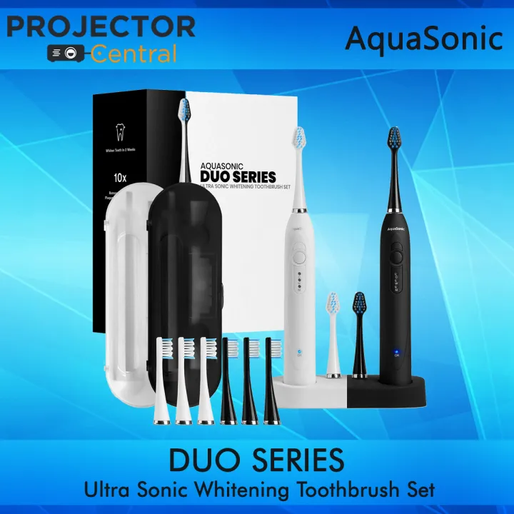 AquaSonic Duo Series Ultra Sonic Whitening Toothbrush Set แปรงสีฟัน