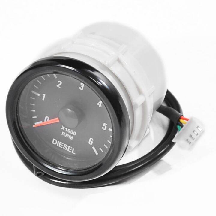 [In Stock]52mm 06000 RPM (On Dash) White Electrical Tachometer Gauge