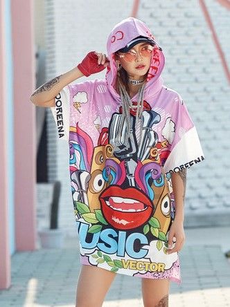 Hip-Hop Music Vector - Váy Form Rộng Có Mũ Phong Cách Hiphop, Rock, Thể  Thao Năng Động, Sành Điệu 2020 - Free Size | Lazada.Vn