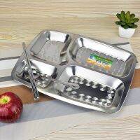 [COD] steel fast food plate non-magnetic five-grid wholesale student