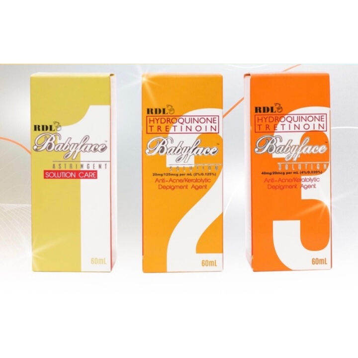 RDL Baby Face Solution 1/2/3 (60ml) RDL Set Original Lazada PH