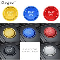 Ceyes สำหรับเปอโยต์5008 3008 408 508 2008 308 4008 Start Stop Engine Mobil แหวนปุ่มจุดระเบิดเคสสติกเกอร์ชุดแต่งรถยนต์