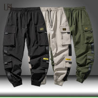 Autumn Men Pants Hip Hop Harem Joggers Pants 2021 New Man Trousers Solid Multi-pocket Cargo Pants Streetwear Sweatpants Hot Sale