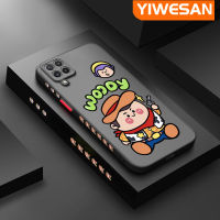 YIWESAN เคสโทรศัพท์ปลอกสำหรับ Samsung Galaxy A22 4G A22 5G ลายการ์ตูนน่ารักบางเคสโทรศัพท์เนื้อแข็งกันกระแทกขอบสี่เหลี่ยมปลอกซิลิโคนนิ่มคลุมทั้งหมดเคสป้องกันเลนส์กล้อง