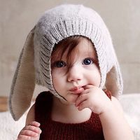 tr1 Shop Autumn Winter Toddler Infant Knitted Baby Hat Adorable Rabbit Long Ear Hat