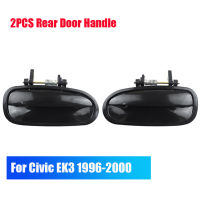 2ชิ้นล็อตด้านหน้าด้านหลังรถด้านนอกมือจับประตูด้านนอกสำหรับ Honda Civic EK3 1996 1997 1998 1999 2000