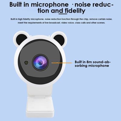 ZZOOI Web Camera With Built-in Microphone Video Camera Desktop Camera With Microphone Full Night For Live Broadcast Youtube