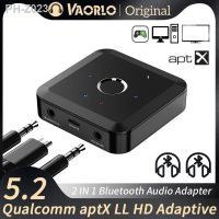 VAORLO 2 IN 1 Bluetooth 5.2 Audio Transmitter Receiver 24Bit 96Khz 3.5MM AUX aptX Adaptive LL HD Wireless Adapter For TV PC Car