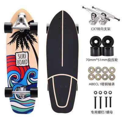 พร้อมส่ง ลายเยอะ!Cx7 28" 29"32" surf skate เซิร์ฟสเก็ต ทรัค สเก็ตบอร์ด Skateboard cruiser เด็ก ผู้ใหญ่