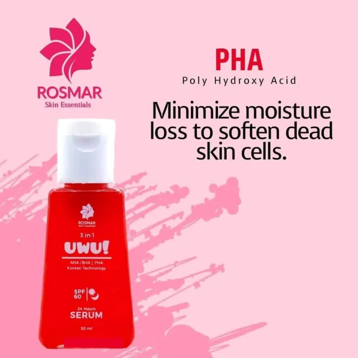 ROSMAR UWU 3 in 1 AHA BHA PHA Serum with SPF 60 | Lazada PH