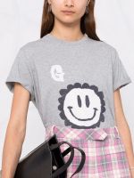 2022 Spring and Summer New Sunflower Smiley Printed Cotton Round Neck Short-sleeved T-shirt