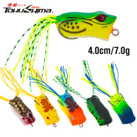 1ชิ้นเหยื่อล่อรูปกบแบบนิ่มขนาดเล็ก4.0เซนติเมตร/7.0กรัมลอย Toman Swimbait 3D ตาตกปลาช่อนเหยื่อ Topwater เหยื่อล่อปลากับเหยื่อปลอมตะขอคู่