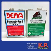 DEMA ทินเนอร์(AAA) และ Big Bears น้ำมันสน(เชียงใหม่)100% เกรดคุณภาพ ชนิดแกลลอน น้ำหนัก 1.9 กก.