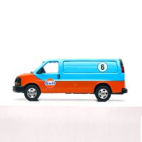 596โมเดล1:64 Tahoecar Express VAN Gulf รถหุ่นอัลลอยของขวัญ