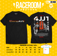 RACEROOM เสื้อยืดคอกลม สีดำ ไม่ย้วย Cotton100  เครื่องยนต์ 4JJ1- 248