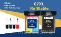 HP 67 สีดำ HP67 XL หมึก HP67XL ตลับหมึกรีฟิลเข้ากันได้สำหรับ HP 1255 2724 2725 2722 2723 2752 2755 2330 2331 2332